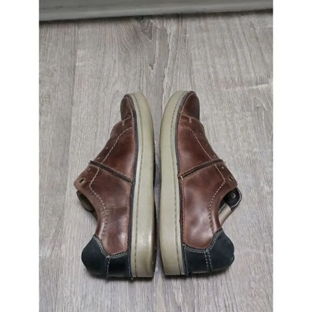 Collection‎ by Clarks Men's Brown Leather Lace Up Casual Sneaker Size 9.5M
